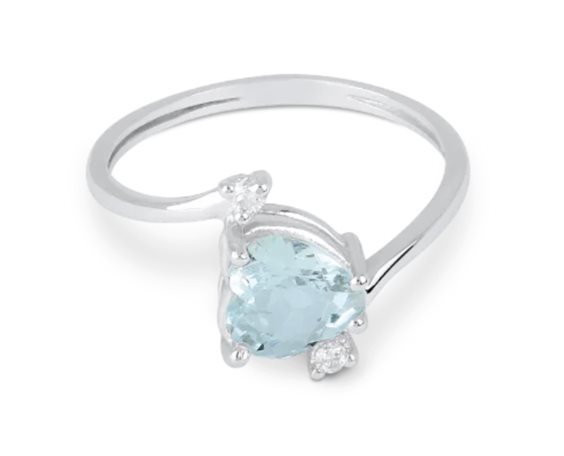Ring Demetra Woman Diana in Gold Acquamarina 0.80 Ct 9K.018.C.080.004.W - 9K.018.C.080.004.W